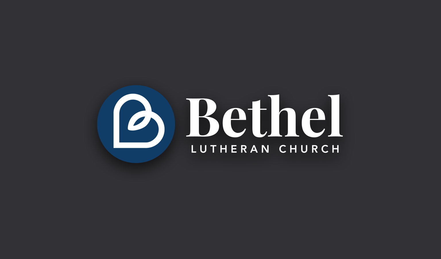 bethel lutheran church logo on gray